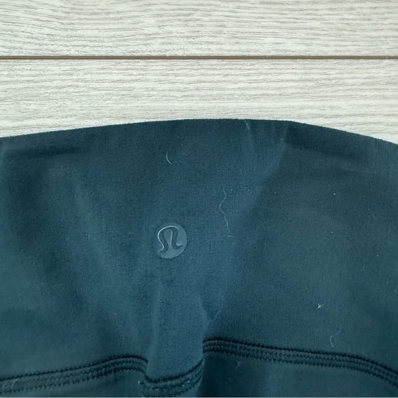 Lululemon 4 Reveal Crop Stripes 17" submarine teal green leggings active gym - Picture 4 of 7